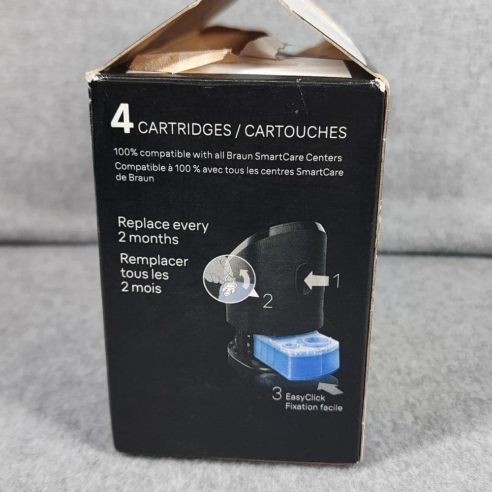 Braun 3in1 ShaverCare Clean & Renew 4 Pack Blue SmartCare Cleaning Cartridges